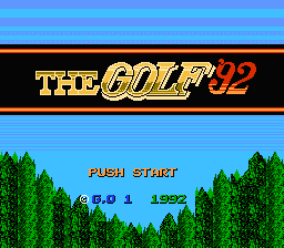 The Golf '92 — Title screen